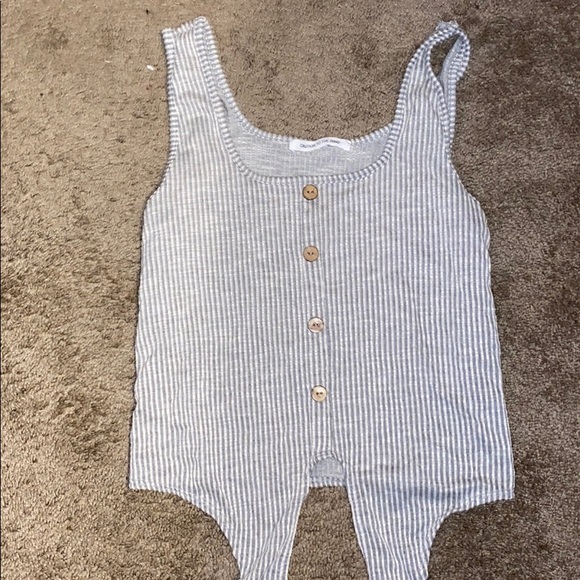 Tops - Caution to the Wind button down + tie tank top